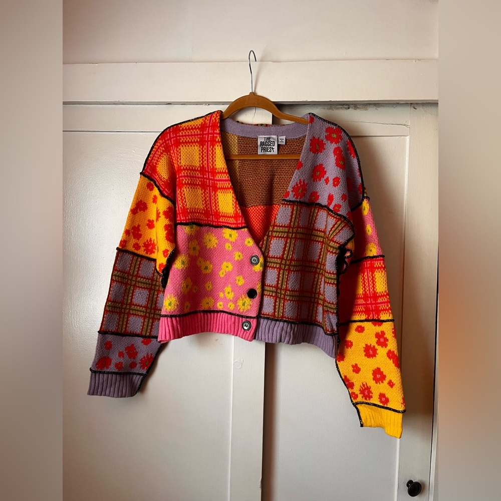 Colorful Patchwork Cardigan